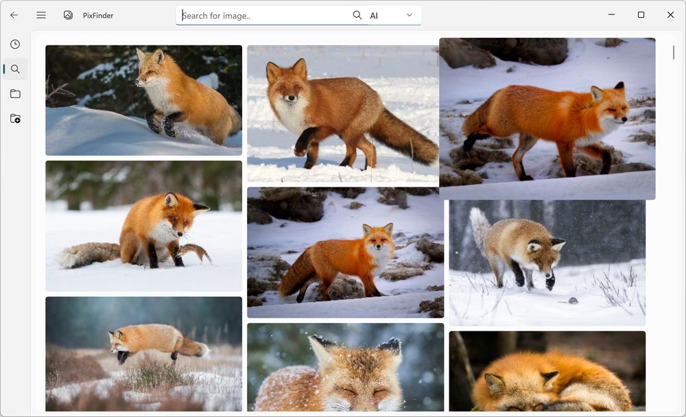 PixFinder similar image search results